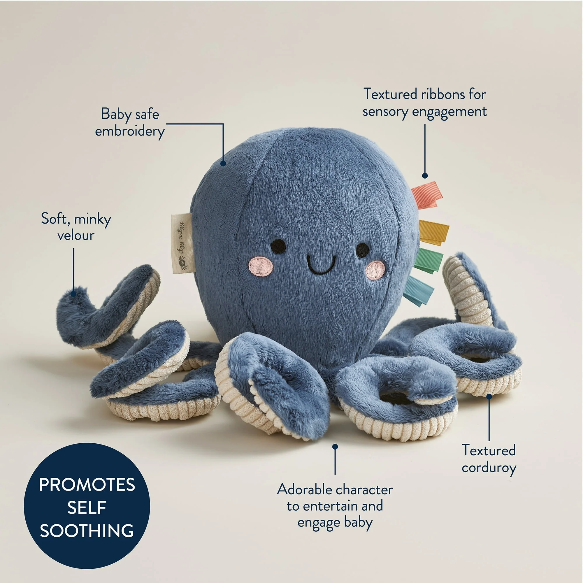Itzy Ritzy Sweetie Snuggles™ Plush Octopus - Image 5