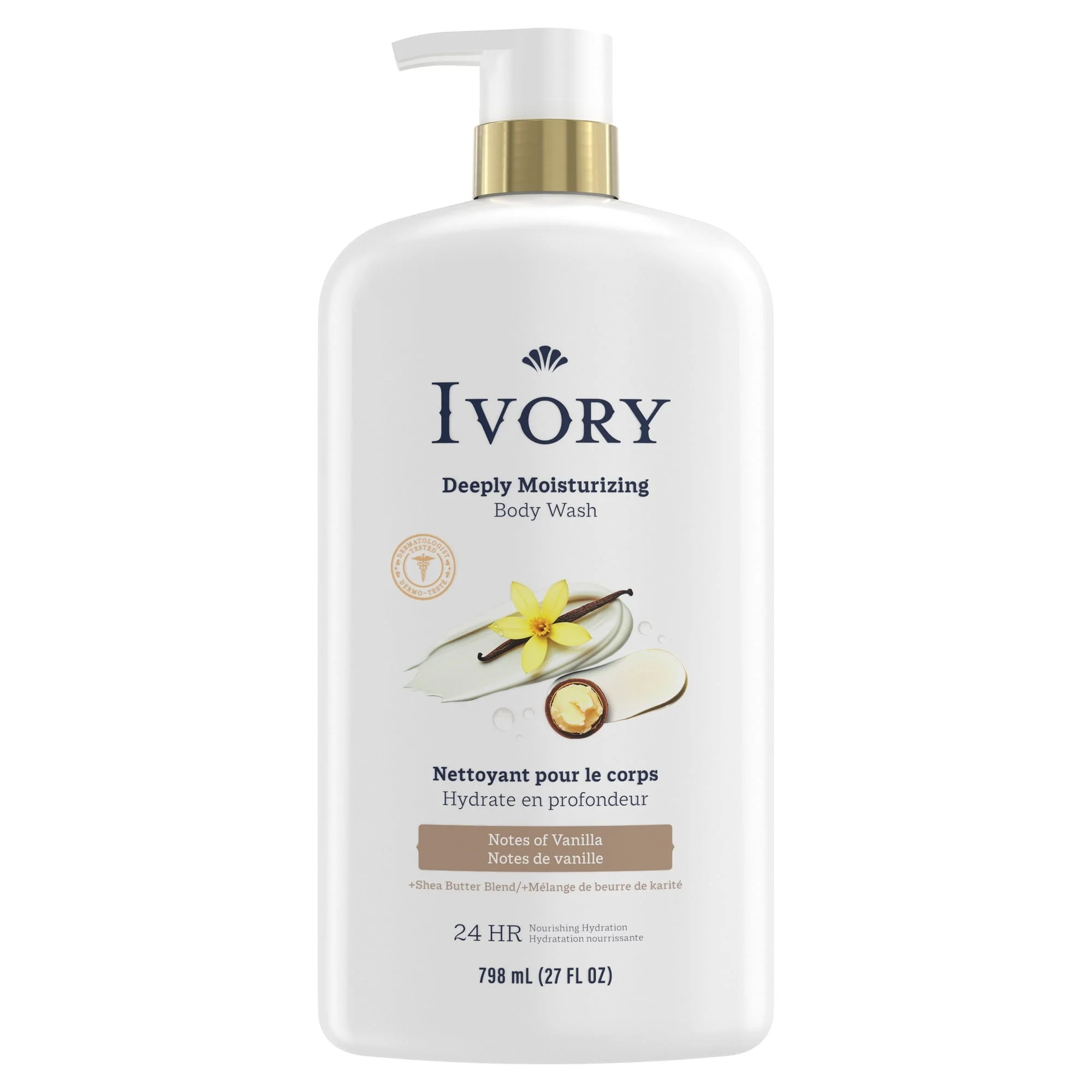 Ivory Deeply Moisturizing Body Wash, Notes of Vanilla Scent, 798 ml - Image 11