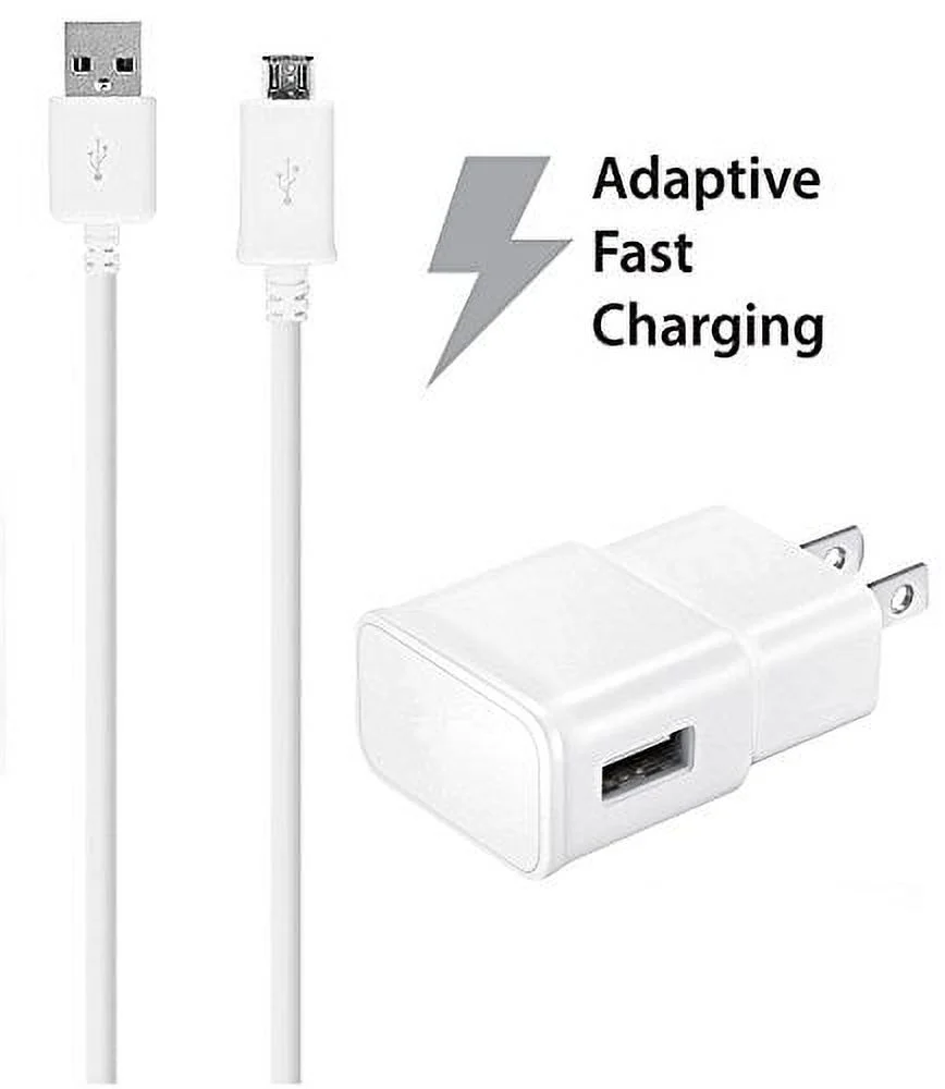 Ixir Samsung Galaxy S6 Active Charger Fast Micro USB 2.0 Cable Kit - Fast Wall Charger + Cable