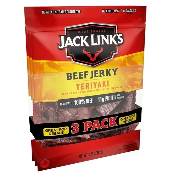 Jack Link's Beef Jerky, Teriyaki, 3.25 oz, 3-count - Image 3