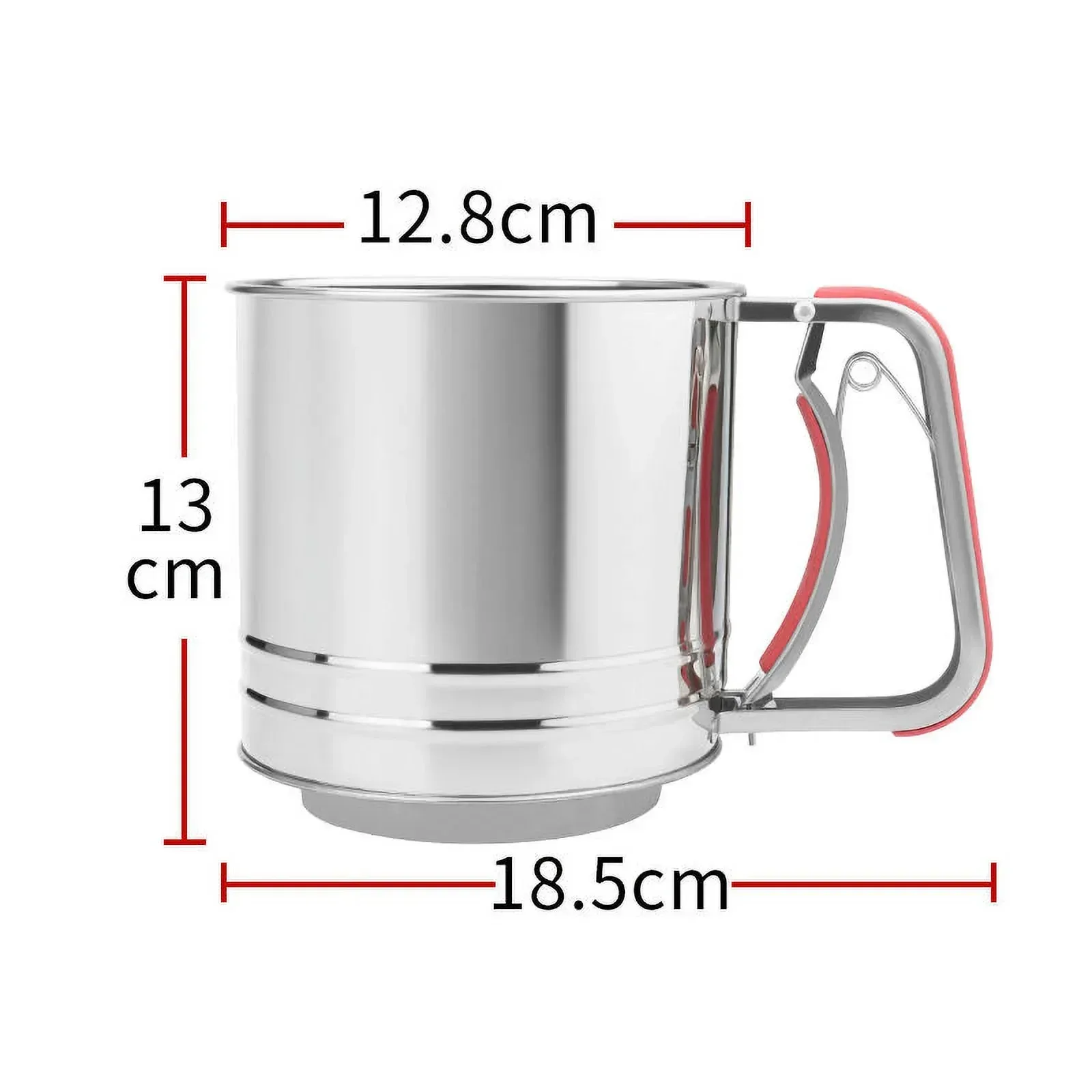 JEEXI Stainless Steel Flour Sifter with Soft Grip Handle, 3 Cup Capacity, Double Layer Fine Mesh for Sifting Flour, Sugar, and Coffee Powder, Durable Kitchen Gadget Tool for Baking and Pastry - Image 7