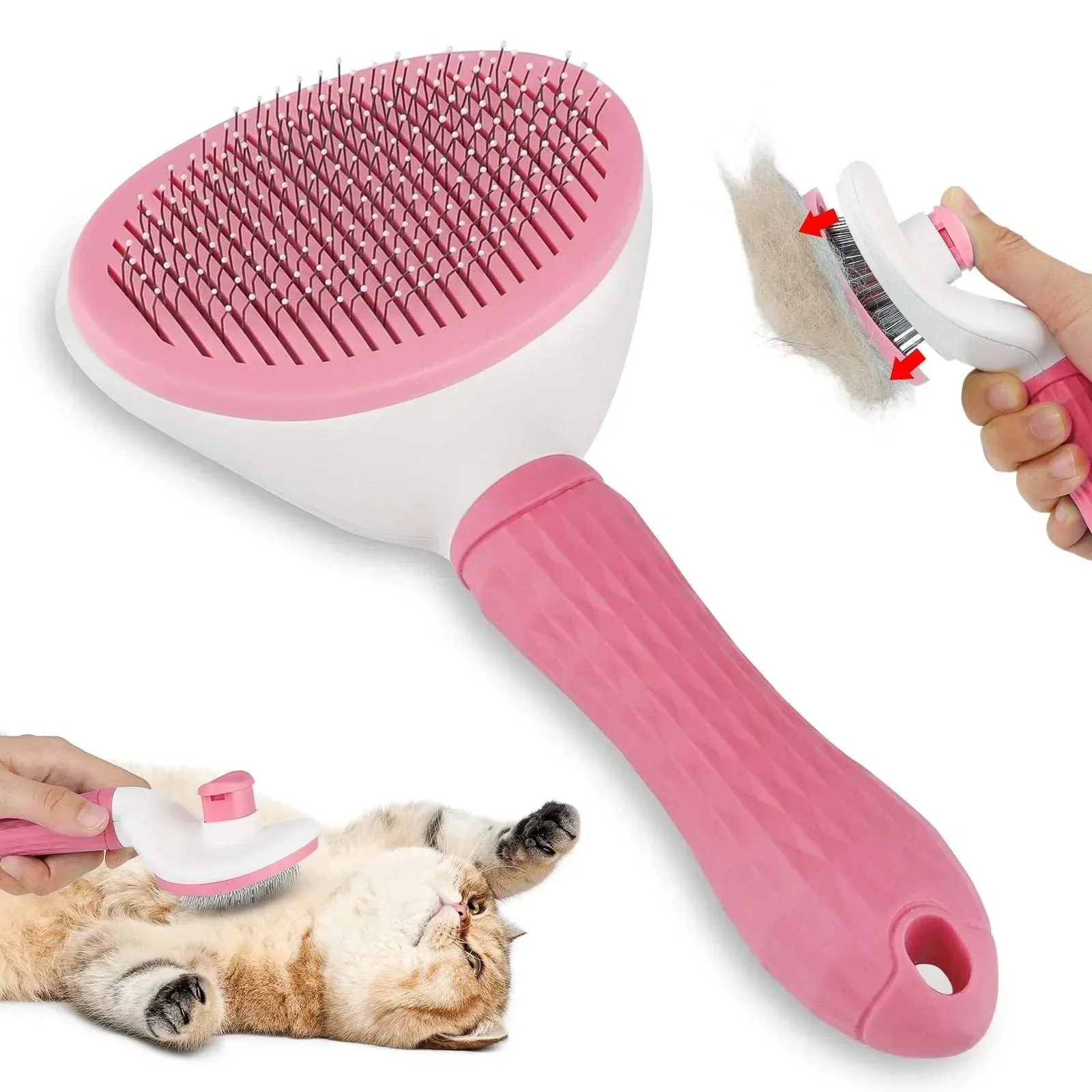Jewyow Pet Grooming Brush - Deshedding Tool for Dogs & Cats, Short/Long Hair - Indoor Cat Brush for Shedding, Gentle Cleaning Comb for Puppies & Kittens - Image 7