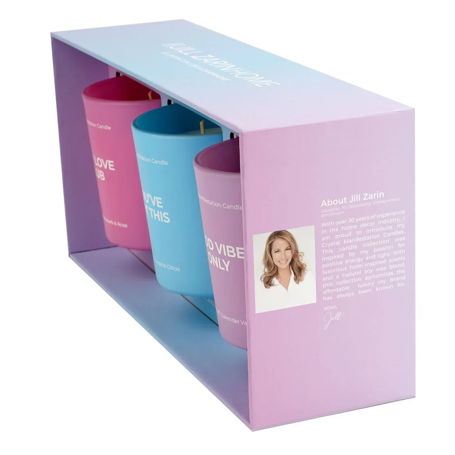 Jill Zarin Home Manifestation Candle, Set of 3, Assorted Colors - Image 5