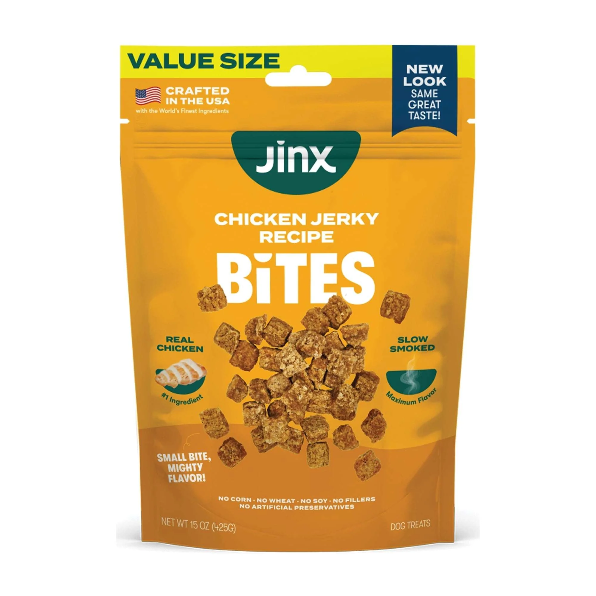 Jinx Chicken Bites, Natural Soft Jerky Dog Treats, 15 oz Bag - Image 2
