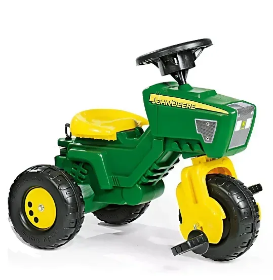 John Deere 3-Wheel Pedal Tractor with Trailer - Image 3
