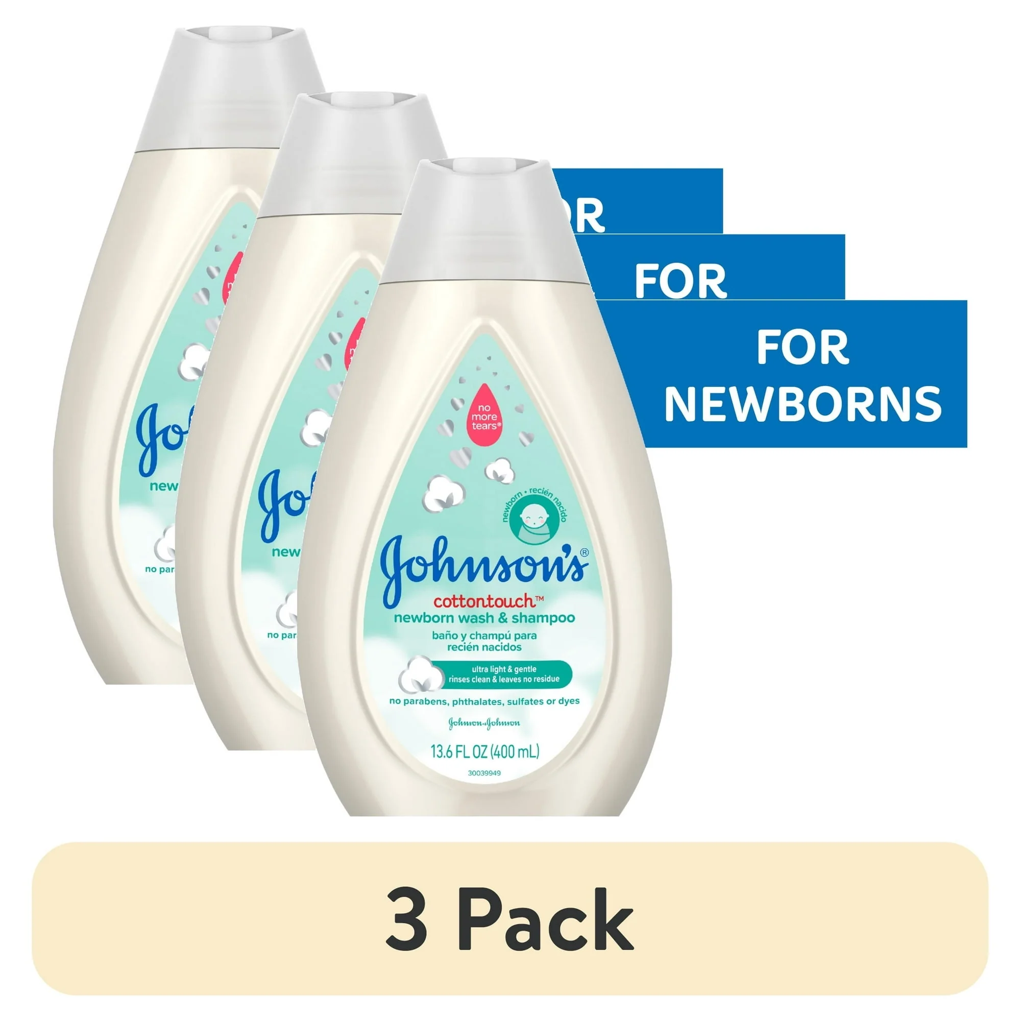 Johnson's Baby Comfort Touch Newborn Wash & Shampoo, 13.6 fl. oz - Image 6