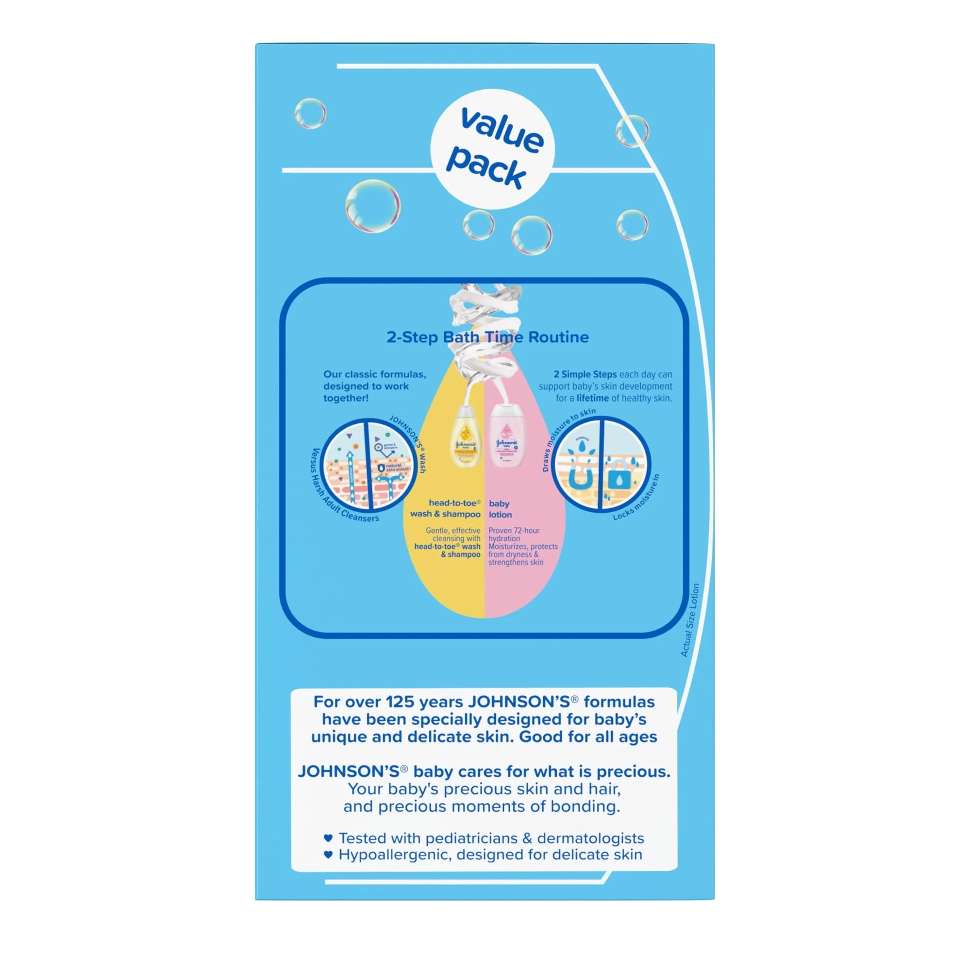 Johnson's Baby First Touch Gift Set, Baby Bath & Skin Products, 3 Items - Image 2