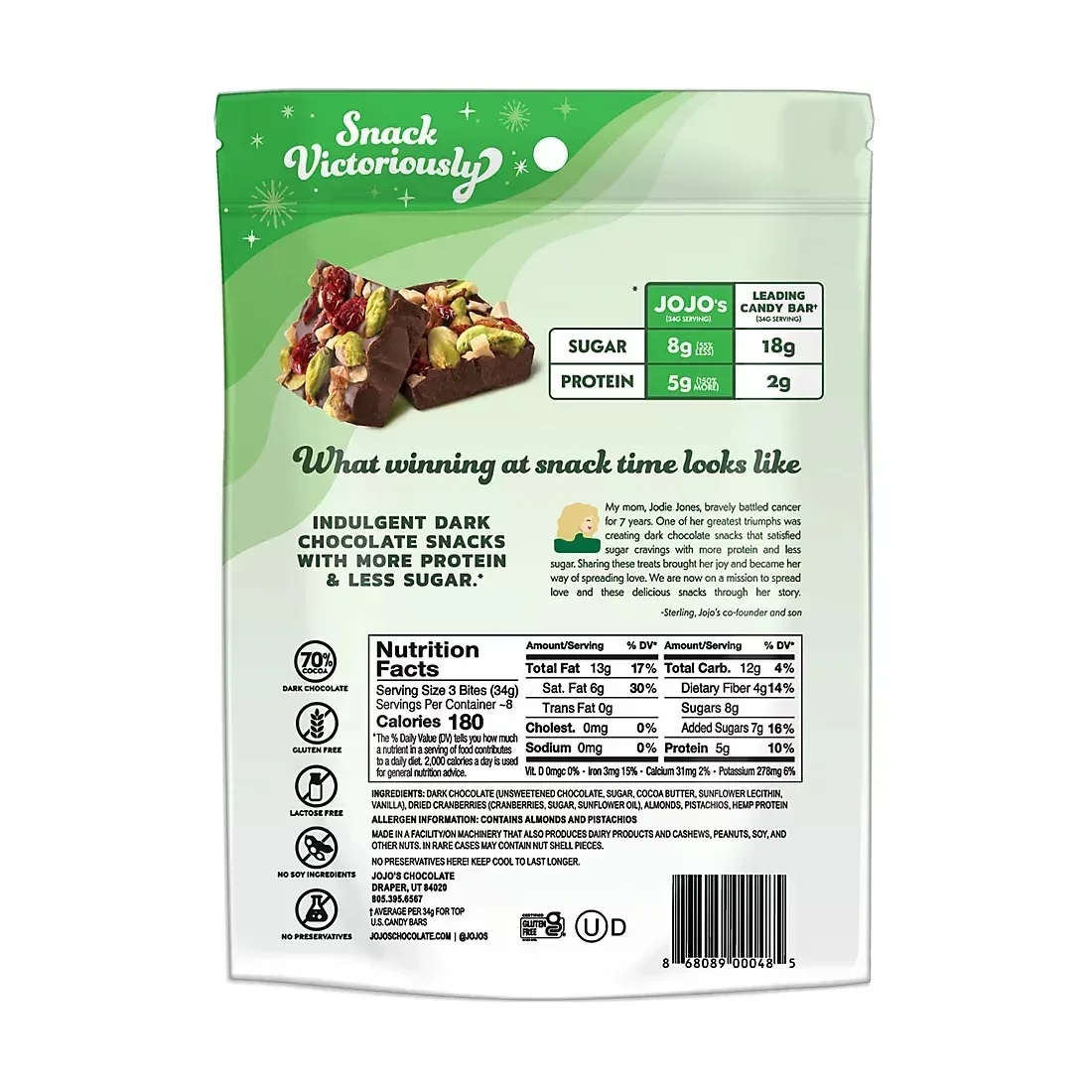 JOJO's Original Dark Chocolate Bites, 10 oz. - Image 2