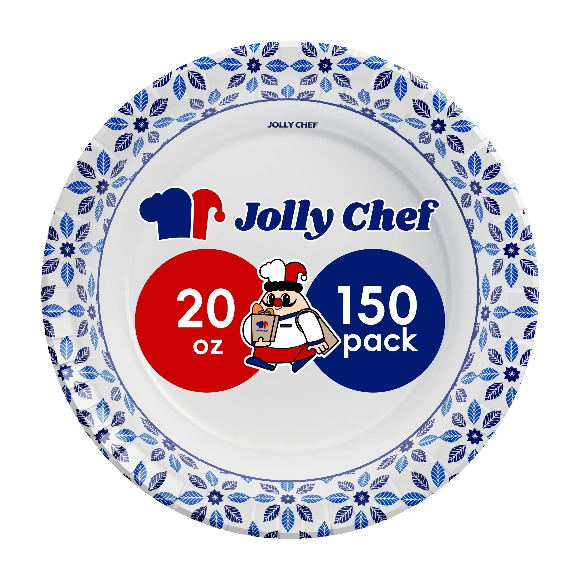 JOLLY CHEF Disposable Paper Bowls,Strong,Soak Proof,Microwave Safe,20 oz,Patterned,150 Count - Image 7