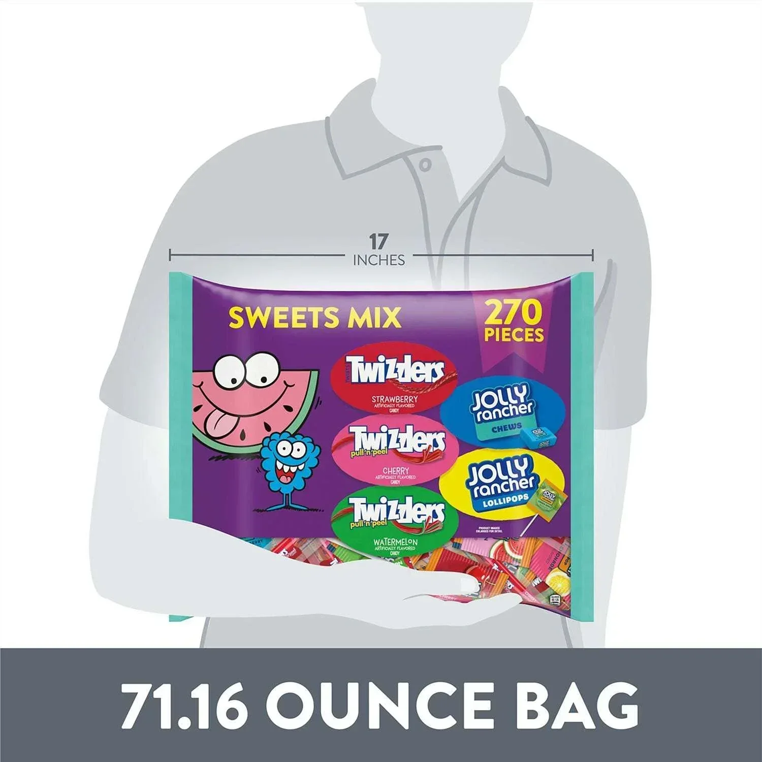JOLLY RANCHER & TWIZZLERS Fruit Flavored Candy, Variety Pack, Fun Size, 270 pcs. - Image 4