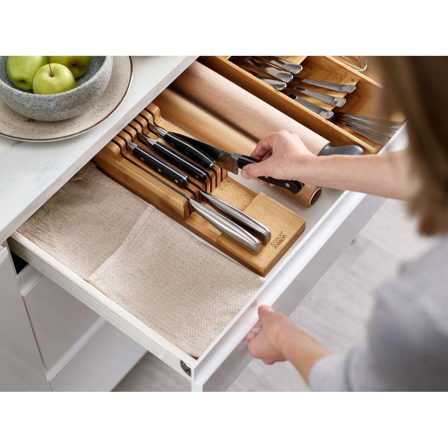 Joseph Joseph DrawerStore Bamboo 2-tier Knife Organizer - Image 2