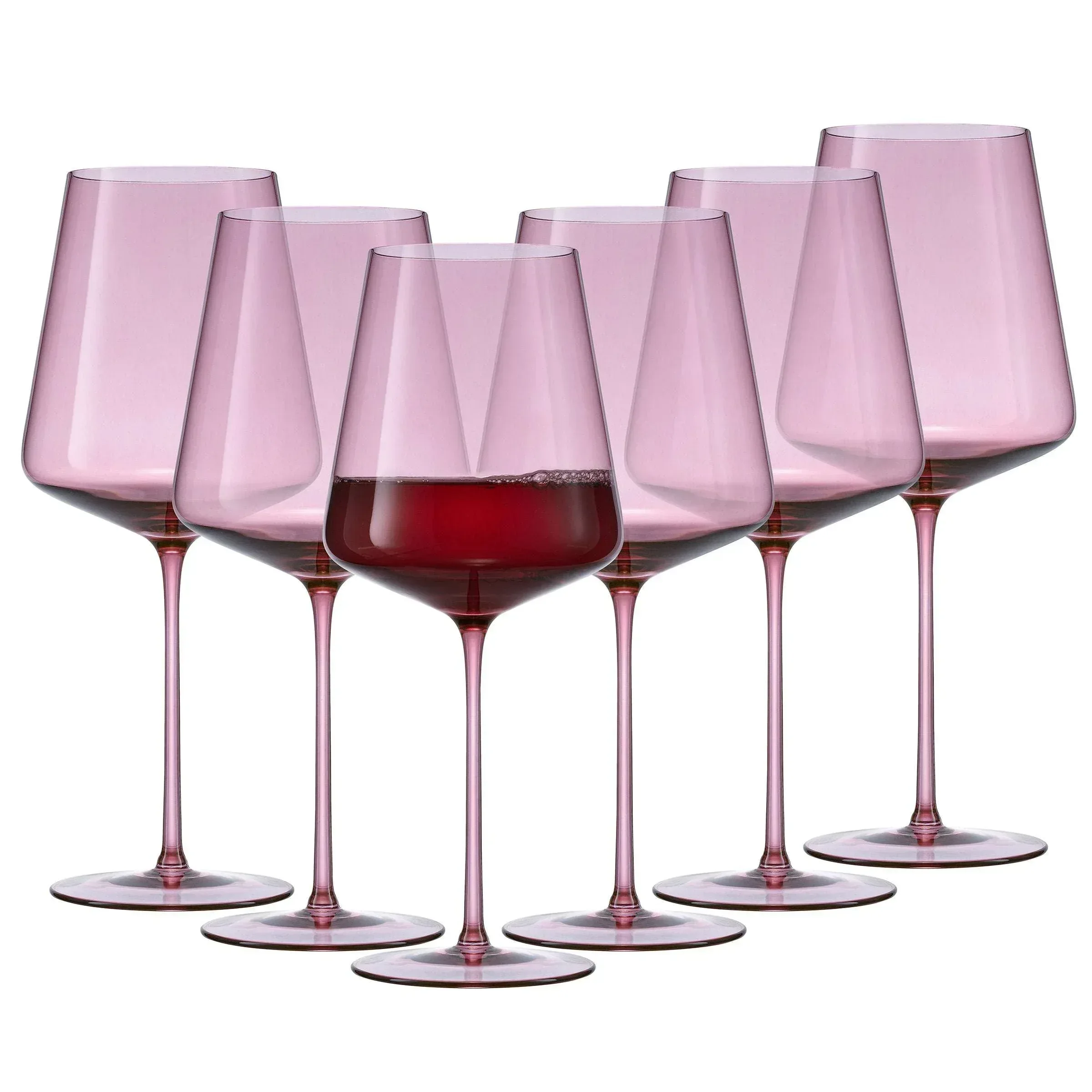 JoyJolt Sidney Red Wine Glasses, Set of 6 - Image 5