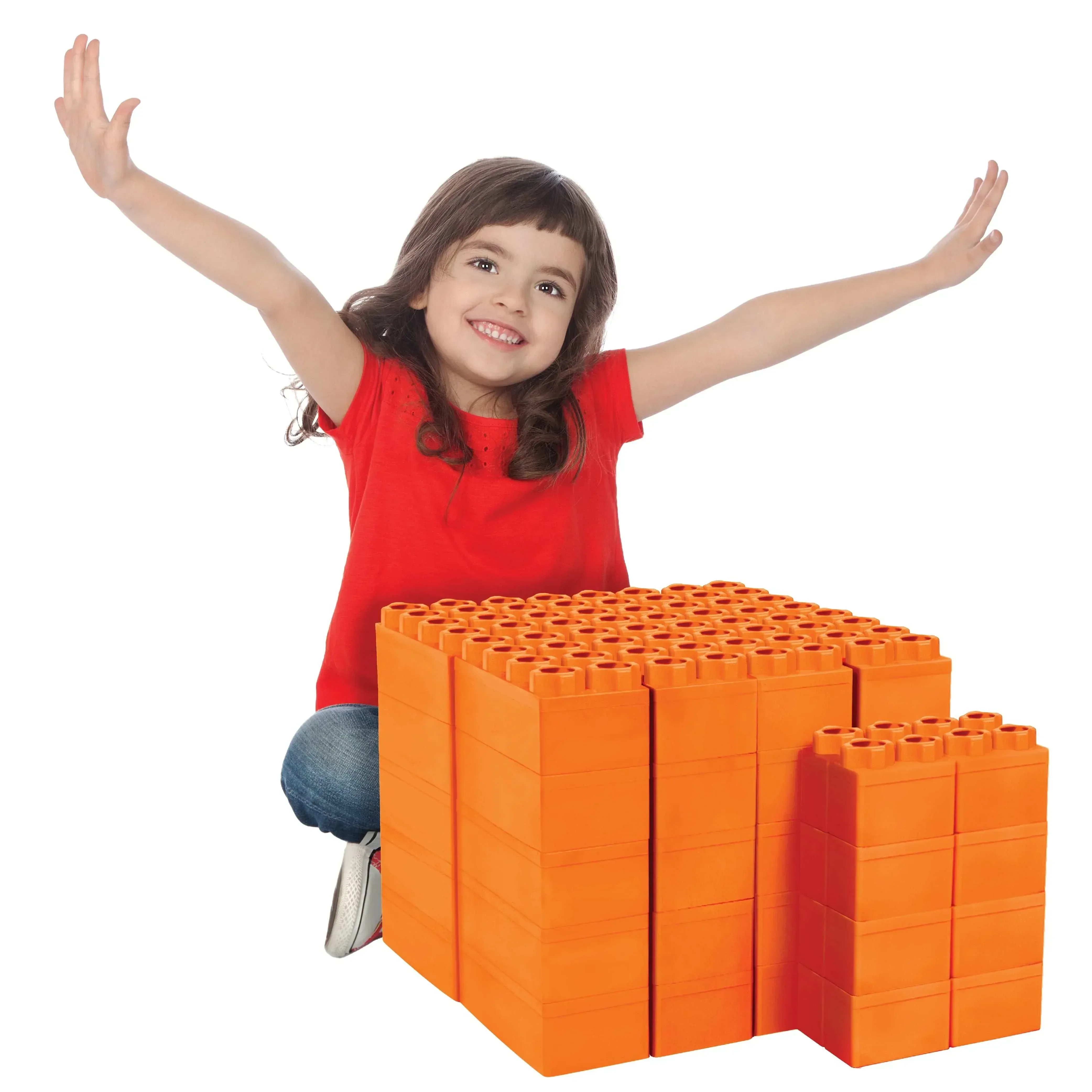 Jumbo Building Blocks - Black 48 pc Set for Kids Ages 3-8 for Indoor & Outdoor Play - Image 10