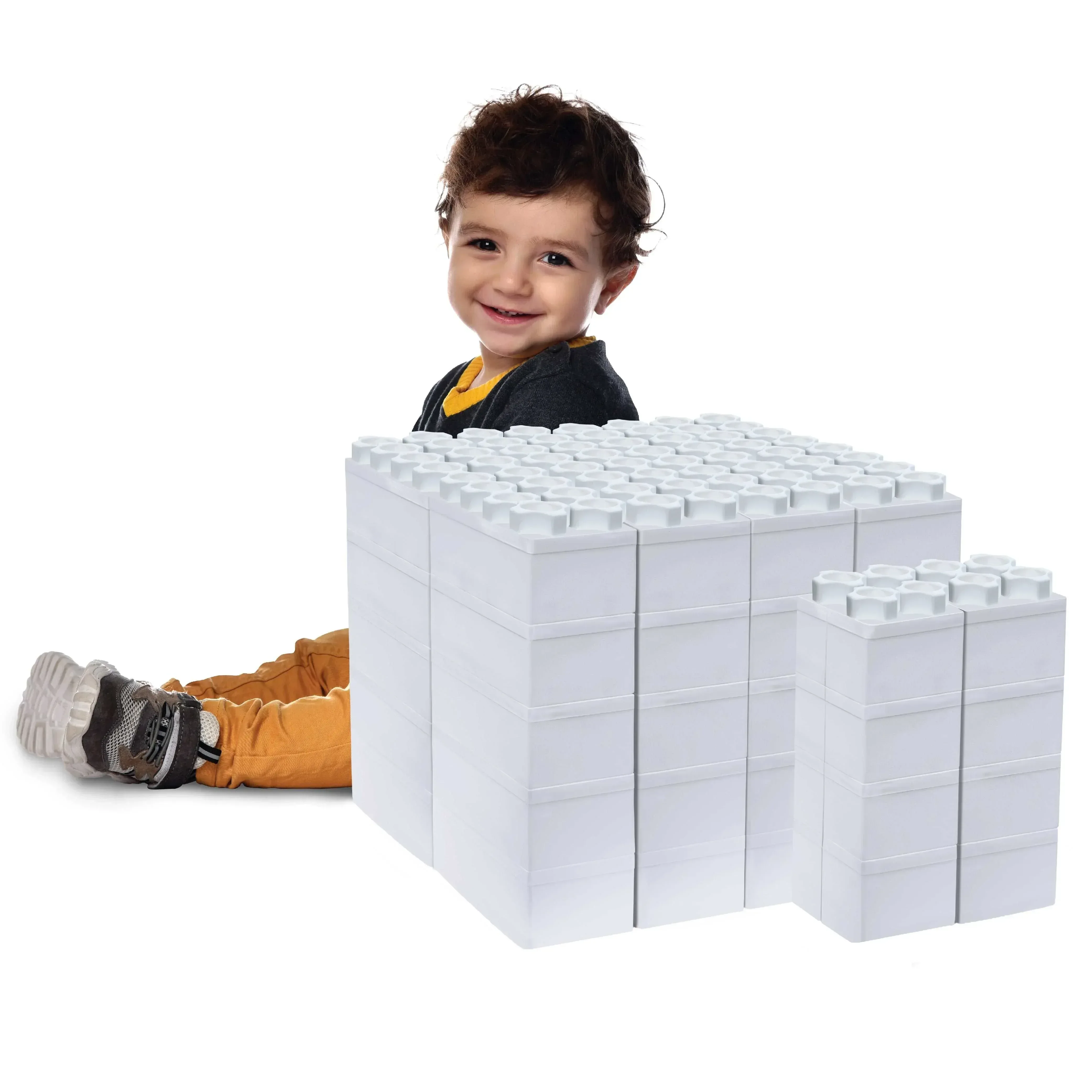 Jumbo Building Blocks - Black 48 pc Set for Kids Ages 3-8 for Indoor & Outdoor Play - Image 12