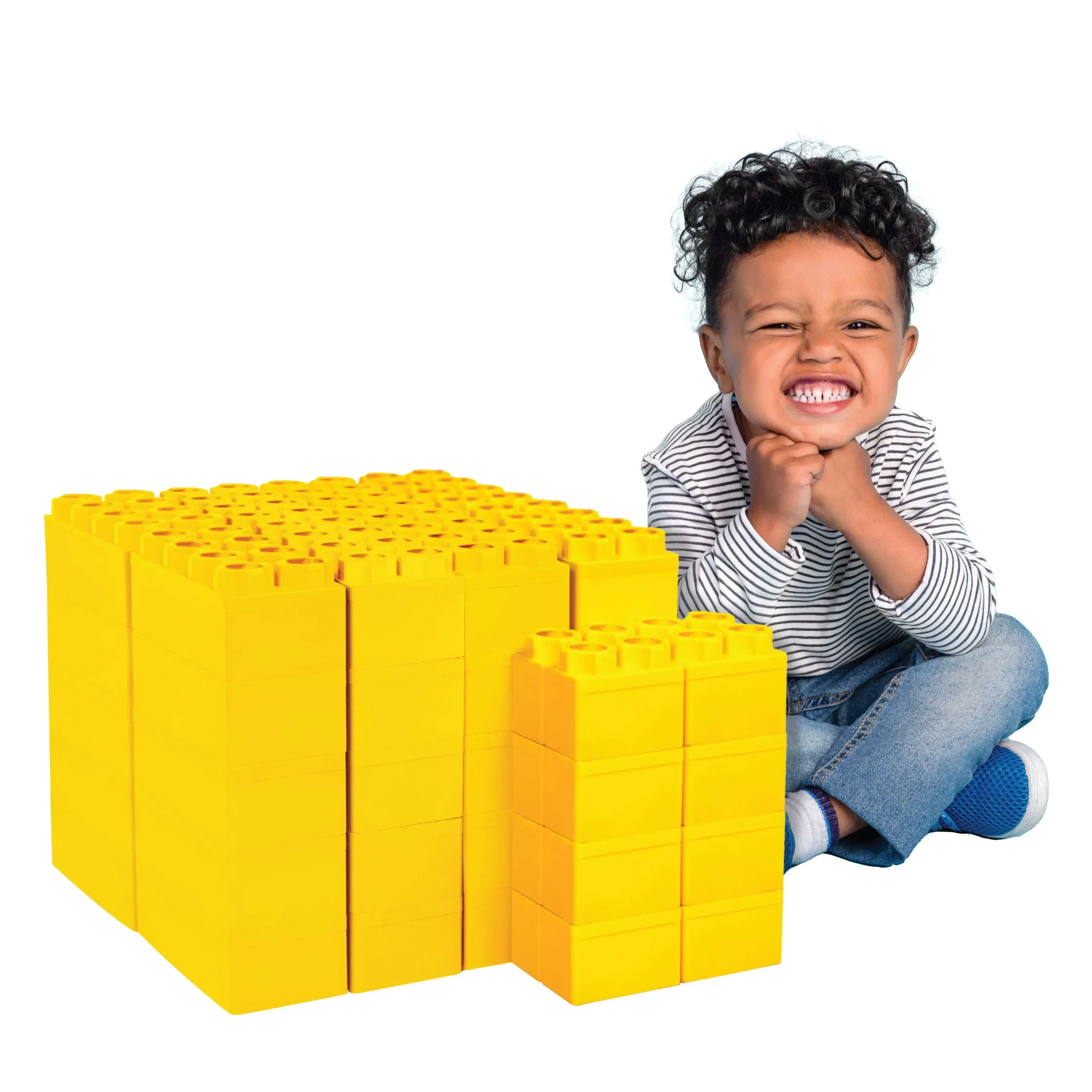 Jumbo Building Blocks - Black 48 pc Set for Kids Ages 3-8 for Indoor & Outdoor Play - Image 13
