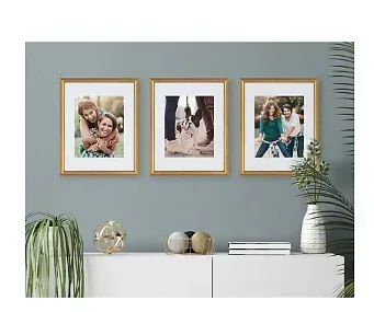 Kate and Laurel Adlynn Wall Picture Set of 4 Frame Set - Gold