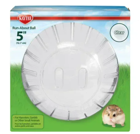 Kaytee Run-About Ball for Dwarf Hamsters, Mice and Other Small Animals, Clear 5 Inches - Image 2