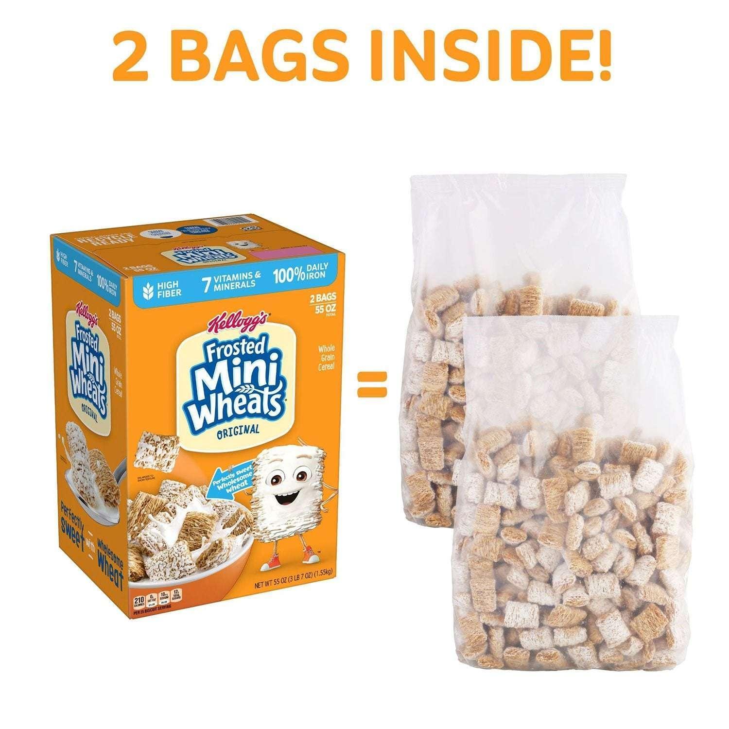 Kellogg's Frosted Mini-Wheats Breakfast Cereal, 55 oz. - Image 3