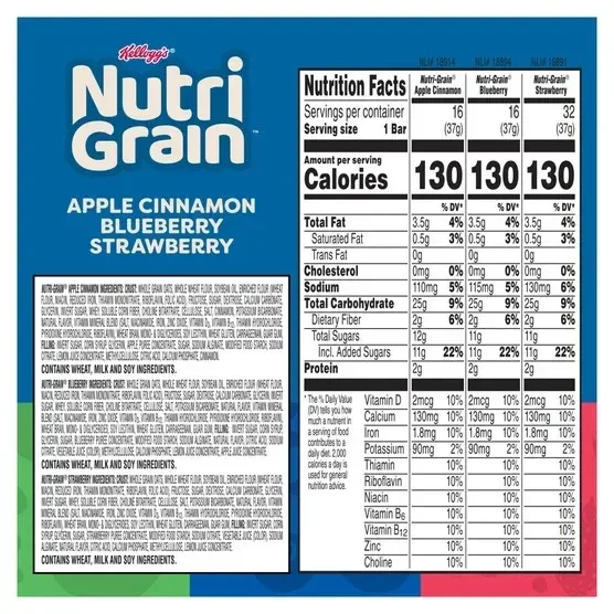 Kellogg's Nutri-Grain Soft Baked Breakfast Bars, 1.3 oz, 64-count - Image 3