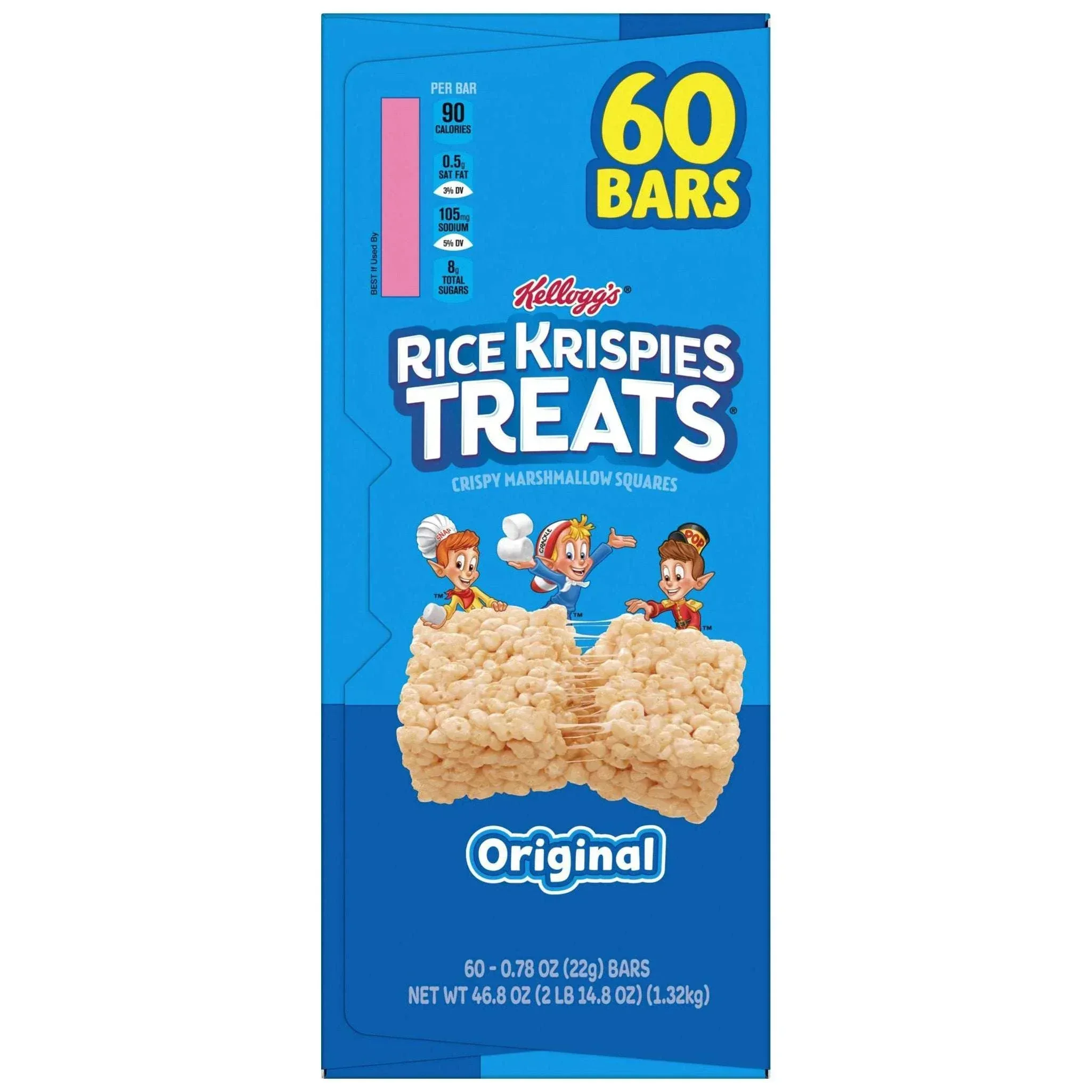 Kellogg's Rice Krispies Treats, 0.78 oz, 60-count - Image 2