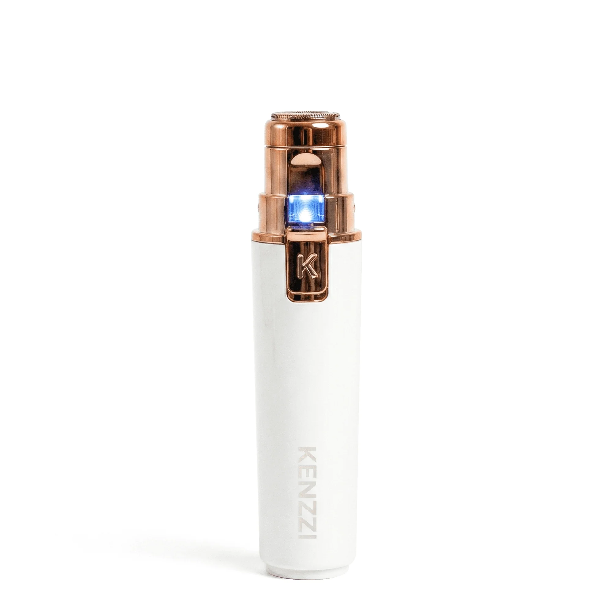 KENZZI 2-in-1 Rechargeable Facial Hair Remover and Eyebrow Shaver for Women, White and Rose Gold - Image 9