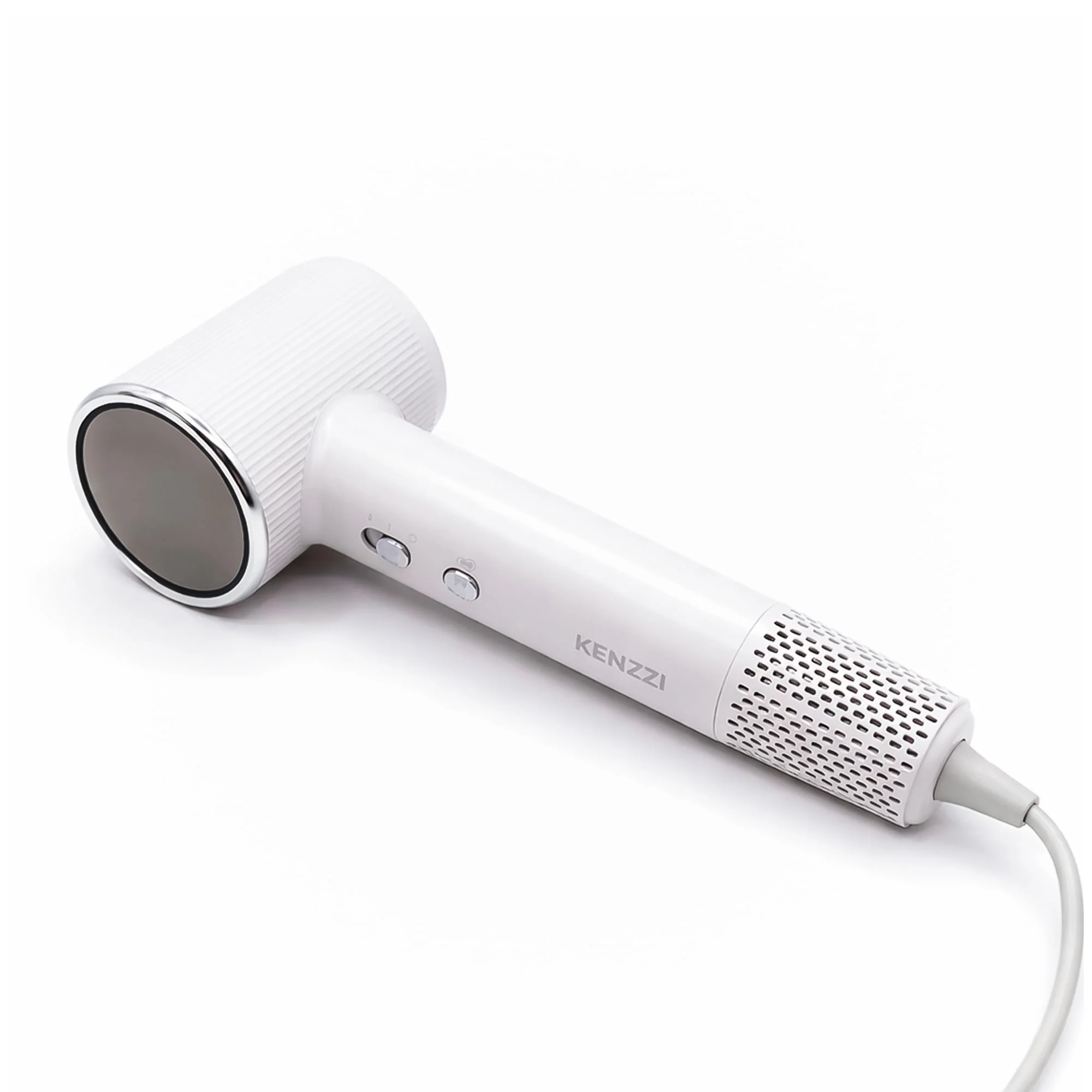 KENZZI Salon Pro+ Ionic Hair Dryer, 1300W High-Speed 110,000 RPM Brushless Motor with LED Display, White - Image 11