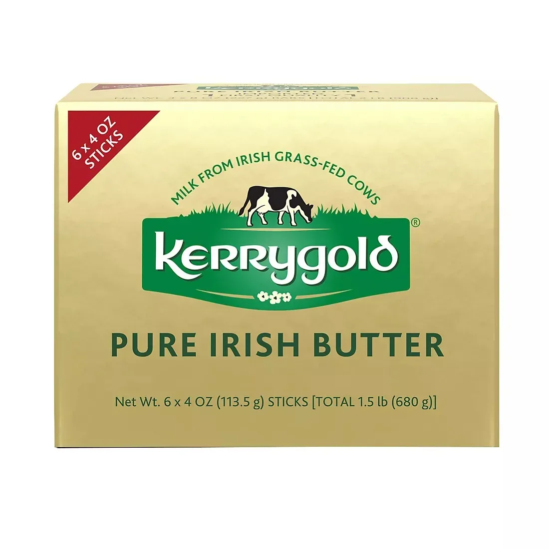 Kerrygold Grass-fed Pure Irish Salted Butter Sticks, 6 pk./4 oz.