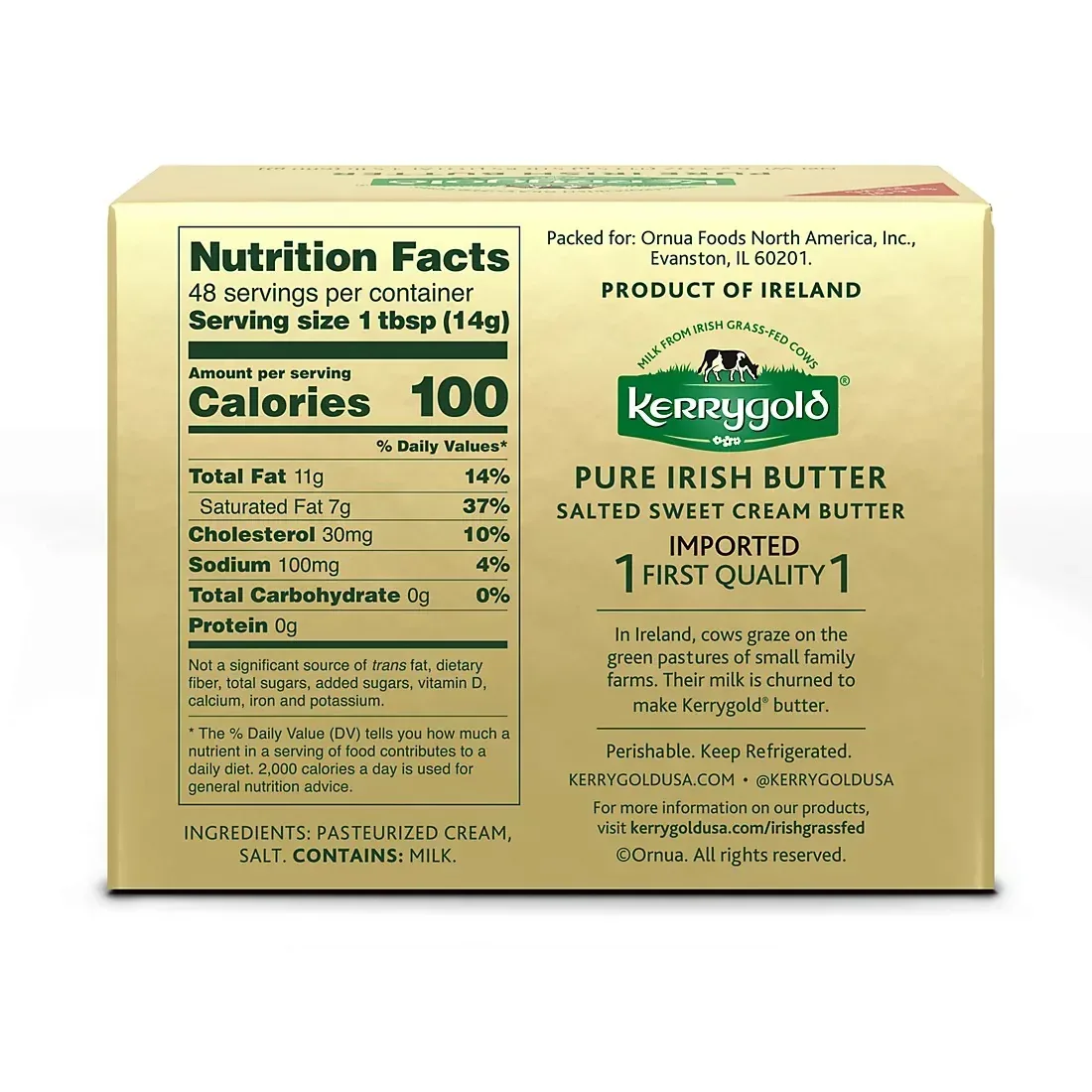 Kerrygold Grass-fed Pure Irish Salted Butter Sticks, 6 pk./4 oz. - Image 2
