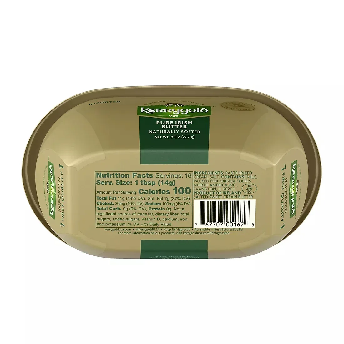 Kerrygold Grass-Fed Pure Irish Salted Butter Tub, 17.6 oz. - Image 2