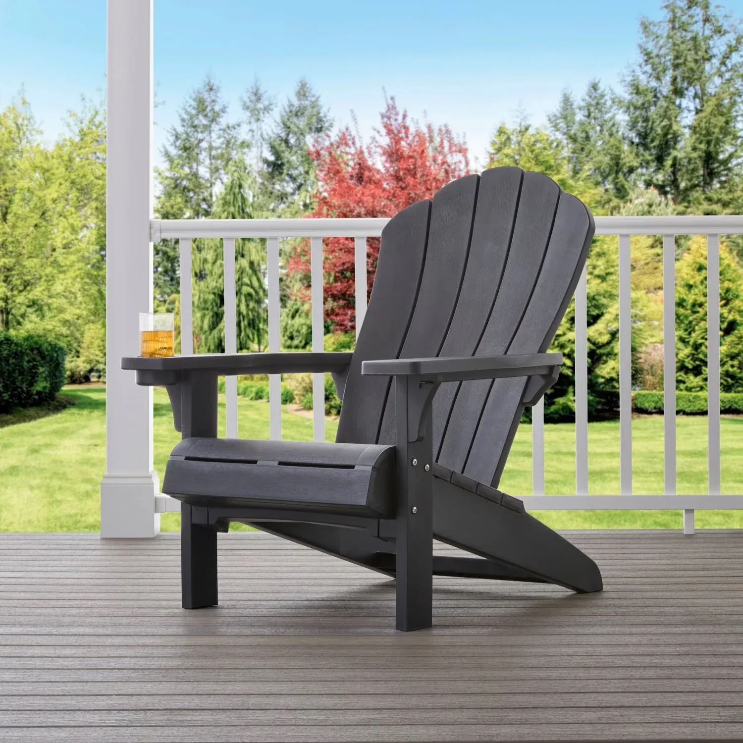 Keter Everest Adirondack Chair with Integrated Cupholder - Image 2
