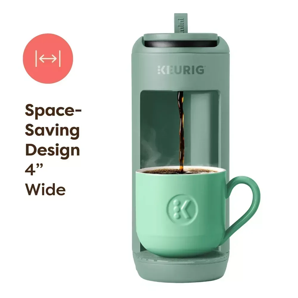 Keurig® K-Mini Mate® Automatic Single Serve K-Cup® Pod Coffee Maker - Glamping Green; Small & Colorful Coffee Maker, Travel Mug Friendly, Makes 12 Oz. - Image 3