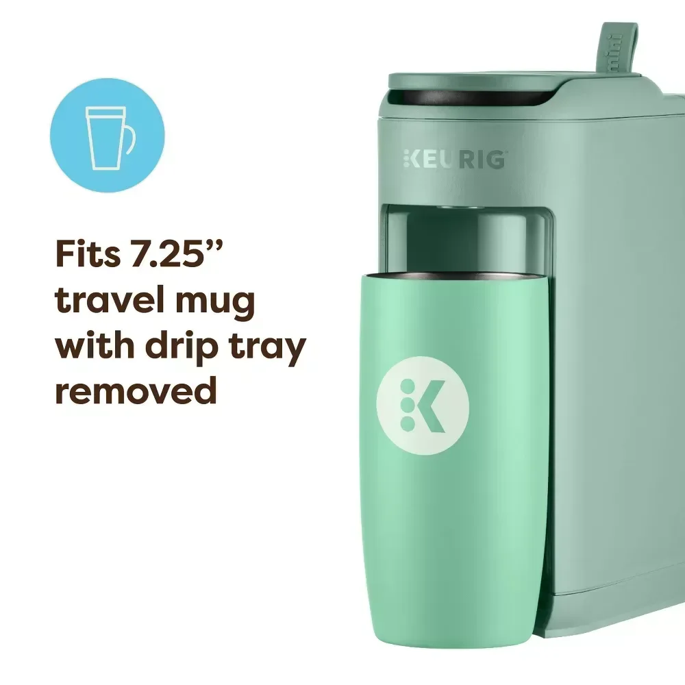 Keurig® K-Mini Mate® Automatic Single Serve K-Cup® Pod Coffee Maker - Glamping Green; Small & Colorful Coffee Maker, Travel Mug Friendly, Makes 12 Oz. - Image 8