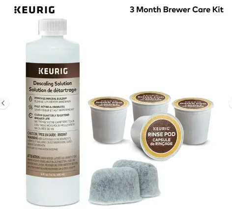 Keurig 3 month Brewer Maintenance Kit, with Rinse Pods, Descale Solution, and Filter Cartridges - Image 2