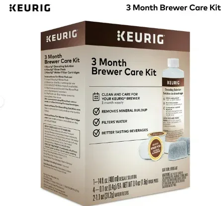Keurig 3 month Brewer Maintenance Kit, with Rinse Pods, Descale Solution, and Filter Cartridges - Image 3