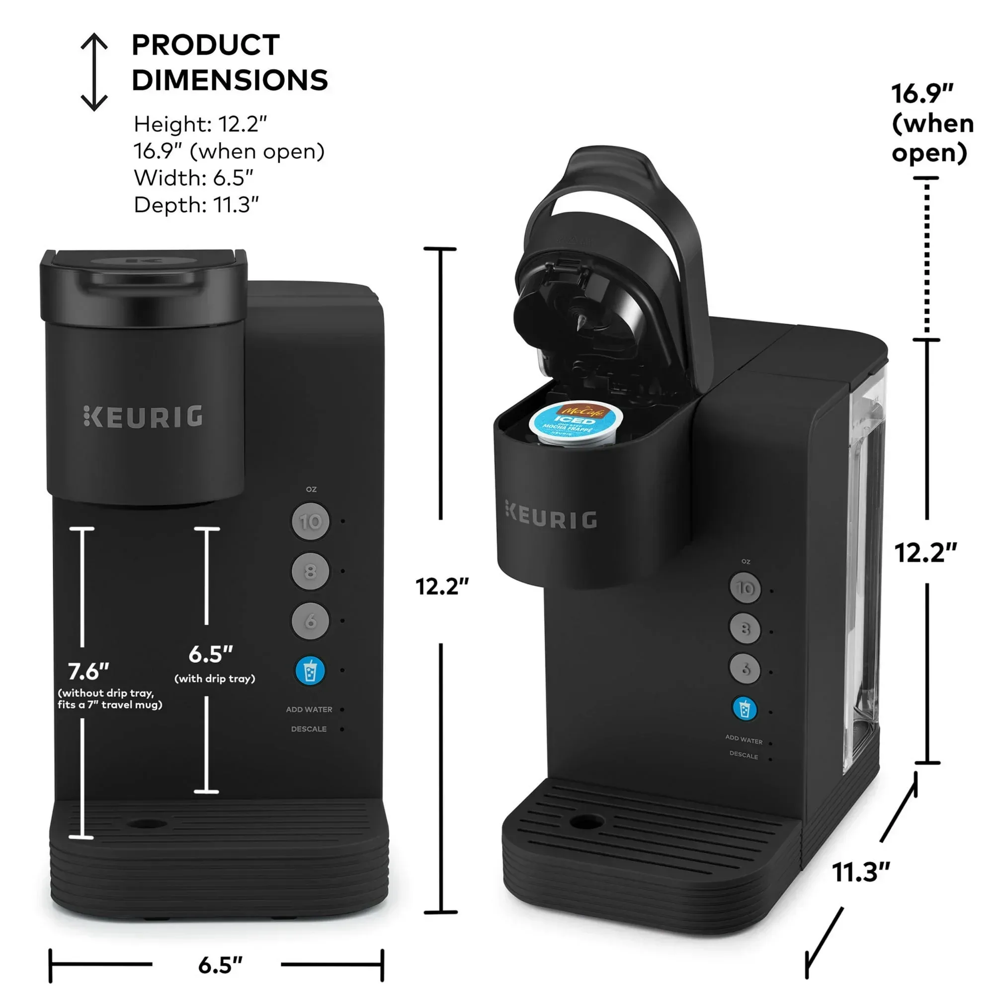 Keurig K-Express Essentials Plus, Iced and Hot Single-Serve K-Cup Pod Coffee Maker, Black - Image 7