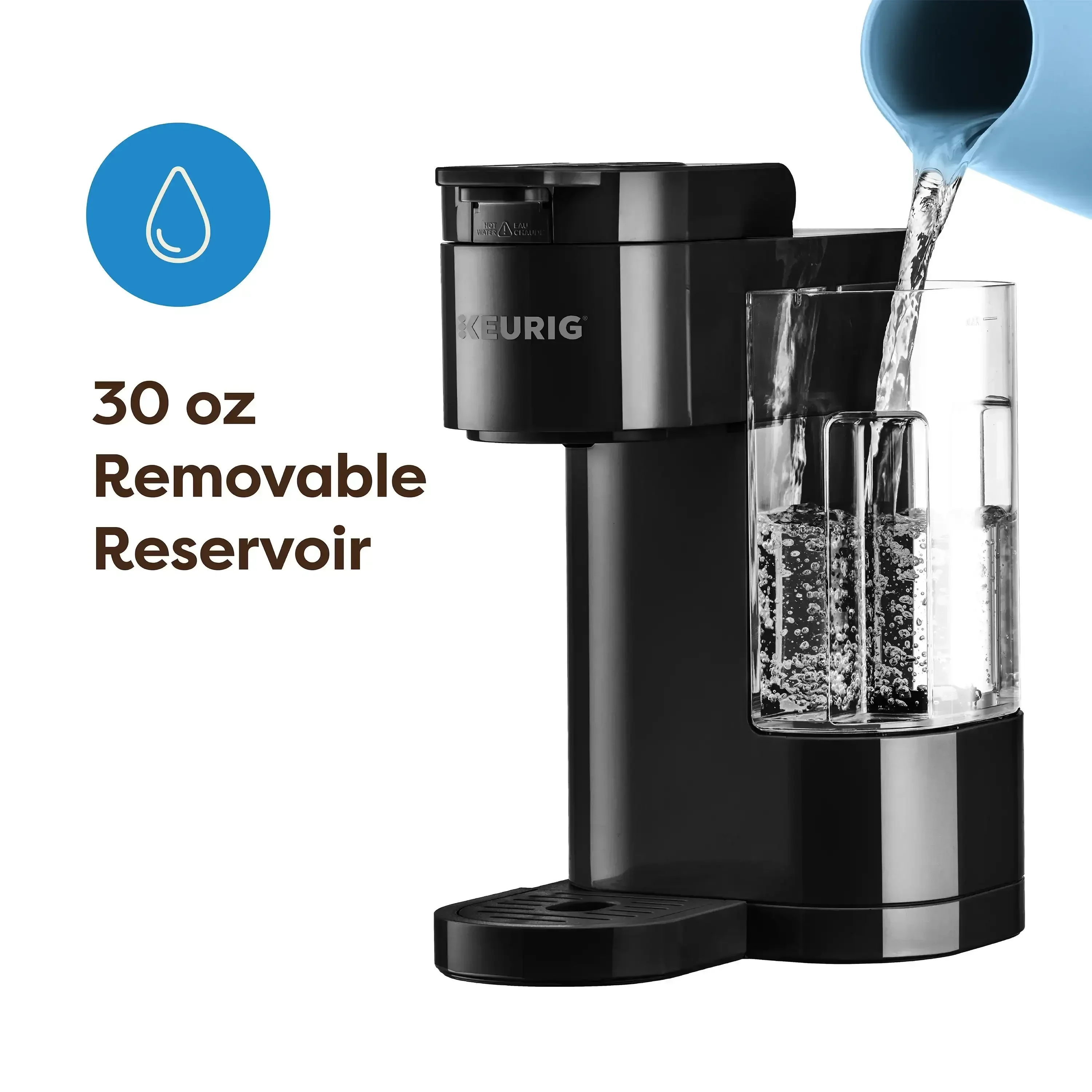 Keurig K-Express Essentials Single Serve K-Cup Pod Coffee Maker, 36 oz Removable Reservoir, Black - Image 6