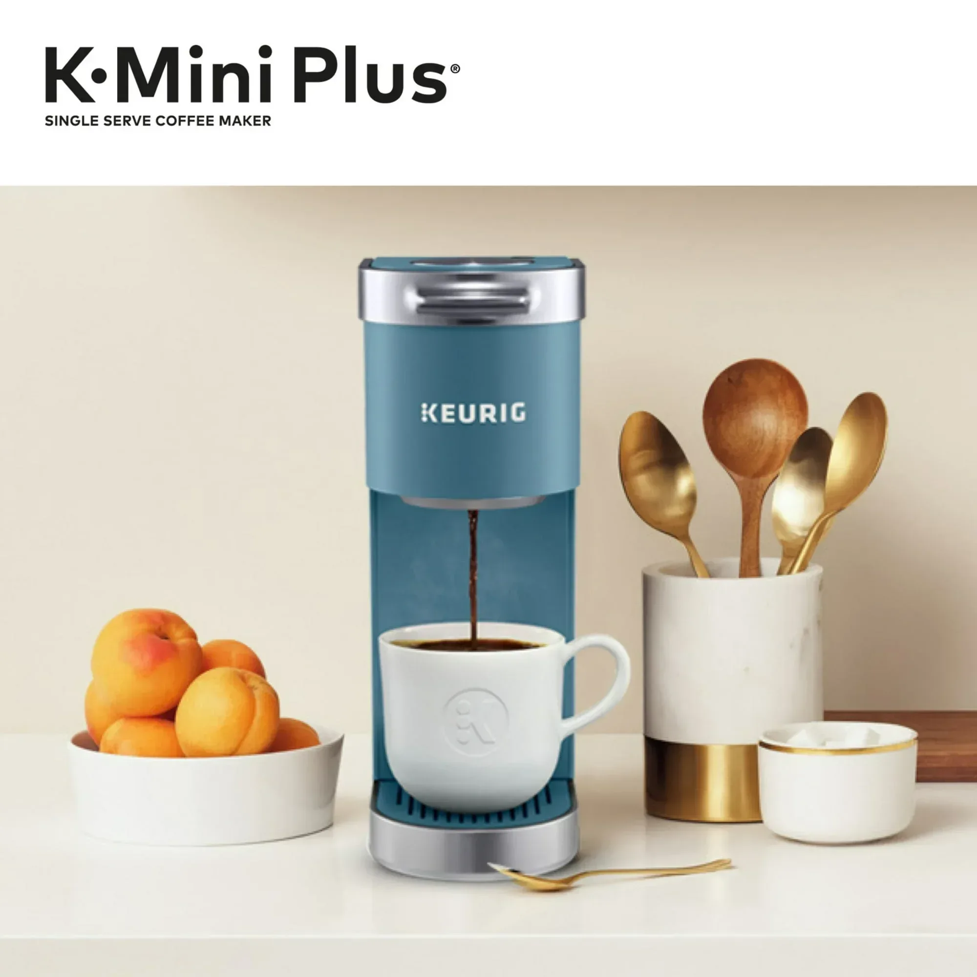 Keurig K-Mini Plus Single Serve K-Cup Pod Coffee Maker, Evening Teal - Image 2