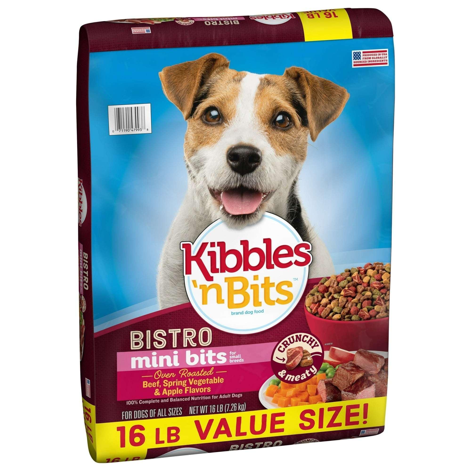 Kibbles ‘n Bits Bistro Mini Bits Small Breed Dry Dog Food Beef & Apple Flavors, 16 lb. Bag - Image 7