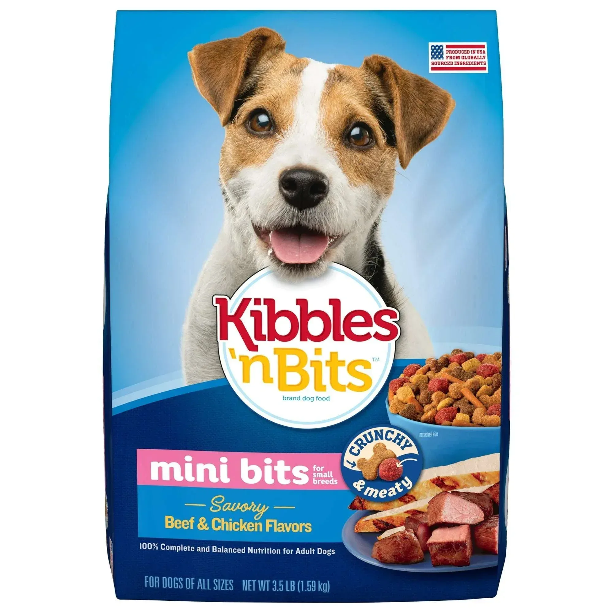 Kibbles ‘n Bits Mini Bits Small Breed Dry Dog Food Savory Beef & Chicken