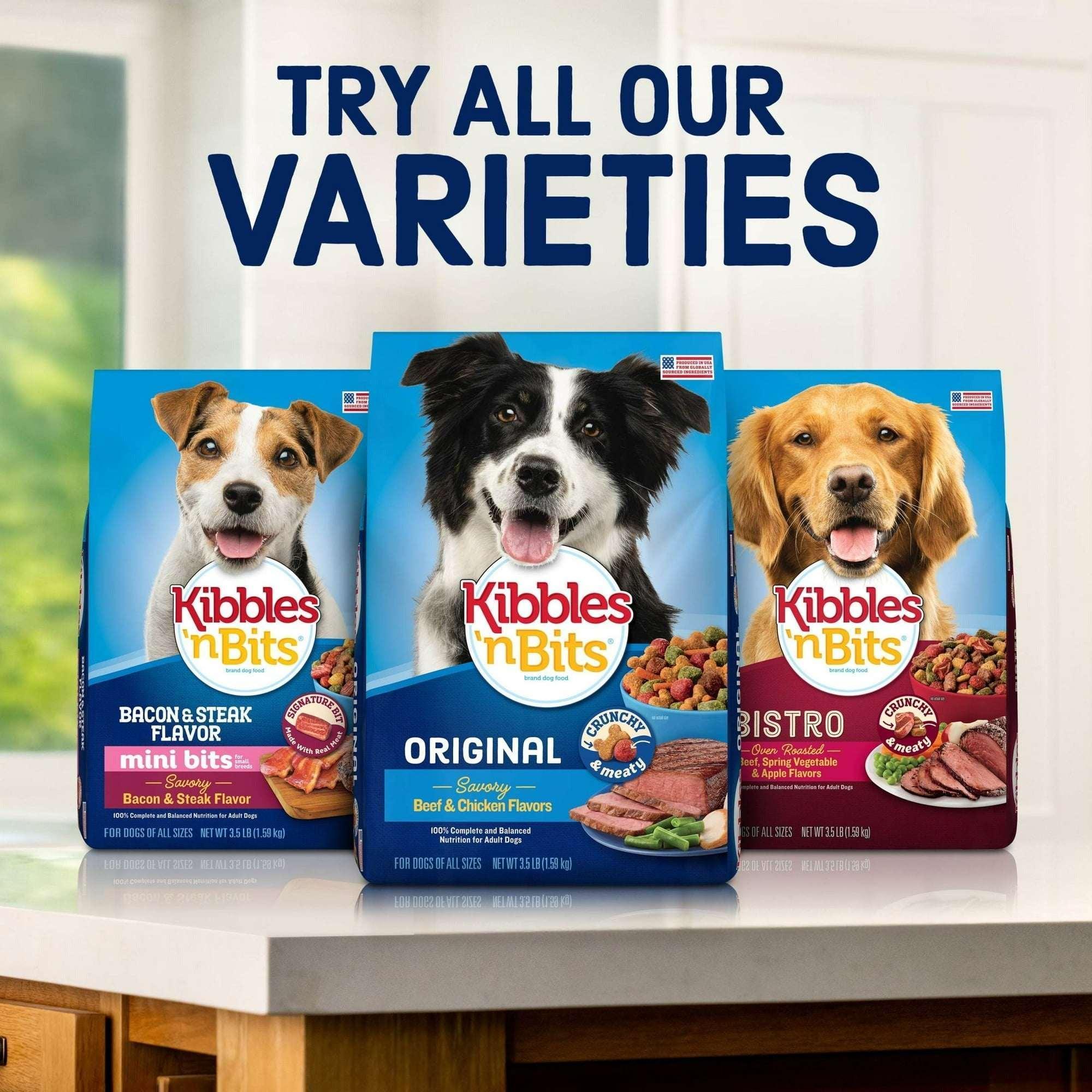 Kibbles ‘n Bits Mini Bits Small Breed Dry Dog Food Savory Beef & Chicken - Image 6