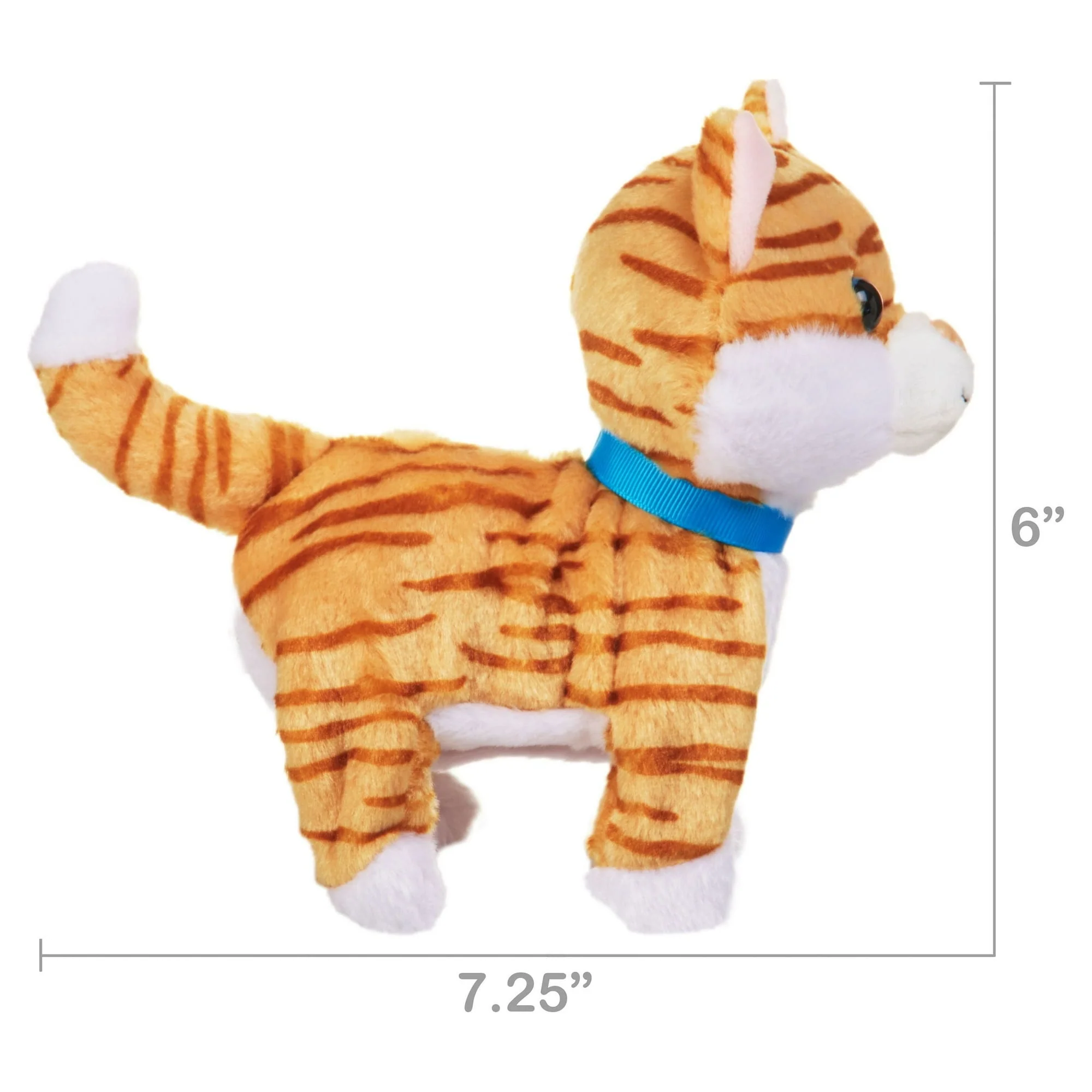 Kid Connection Miniature Electronic Walking Pet Teal Triceratops, 6in Height, Toddler Plush Toys - Image 13