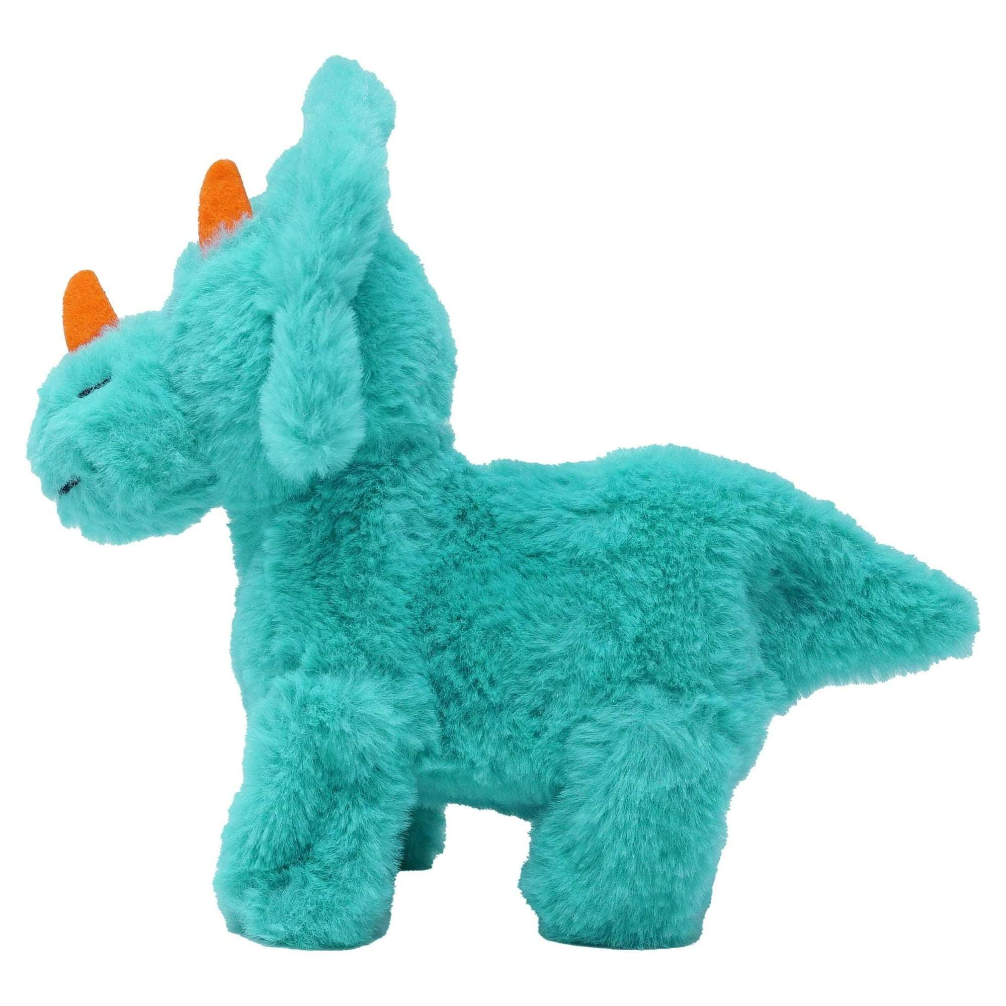 Kid Connection Miniature Electronic Walking Pet Teal Triceratops, 6in Height, Toddler Plush Toys - Image 7