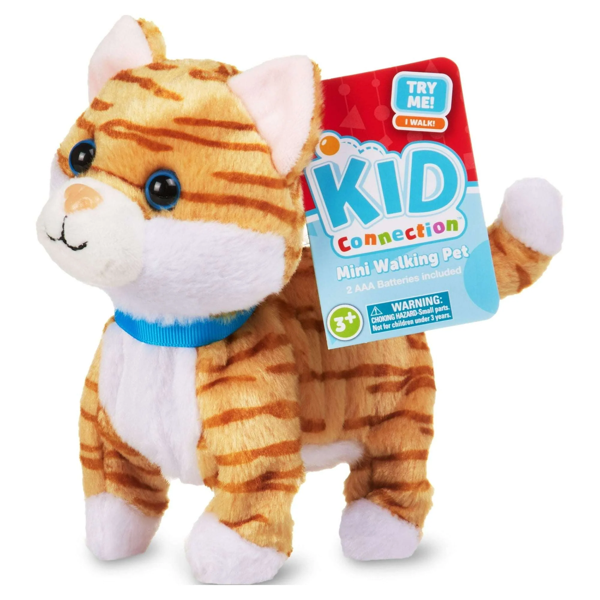 Kid Connection Miniature Electronic Walking Pet Teal Triceratops, 6in Height, Toddler Plush Toys - Image 8
