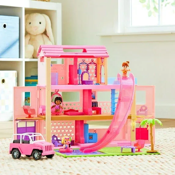 Kid Connection Pool Party Dollhouse Playset for Ages 3+, 44 Pieces - Image 4