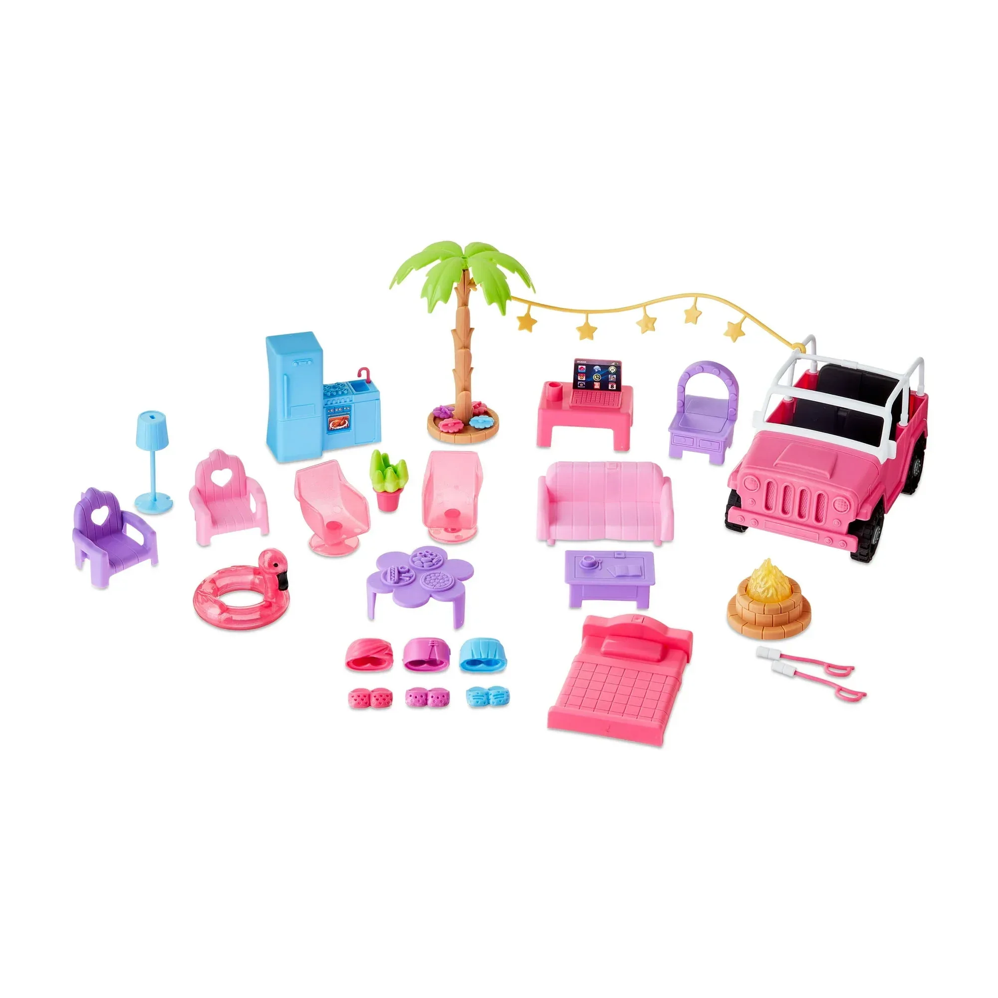 Kid Connection Pool Party Dollhouse Playset for Ages 3+, 44 Pieces - Image 5