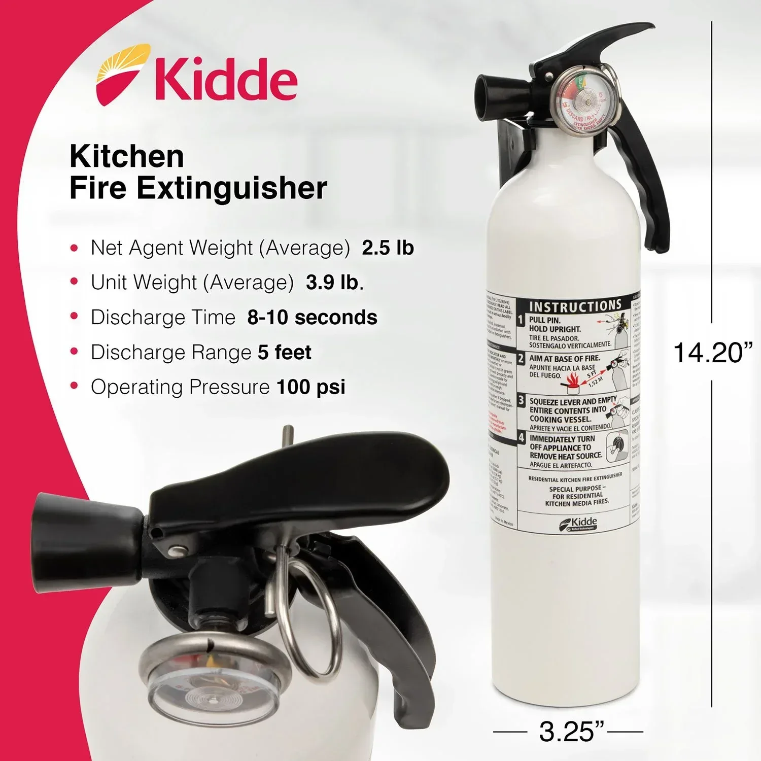 Kidde Kitchen and General-Use 1:A-10:BC Fire Extinguisher Value Pack - Image 2