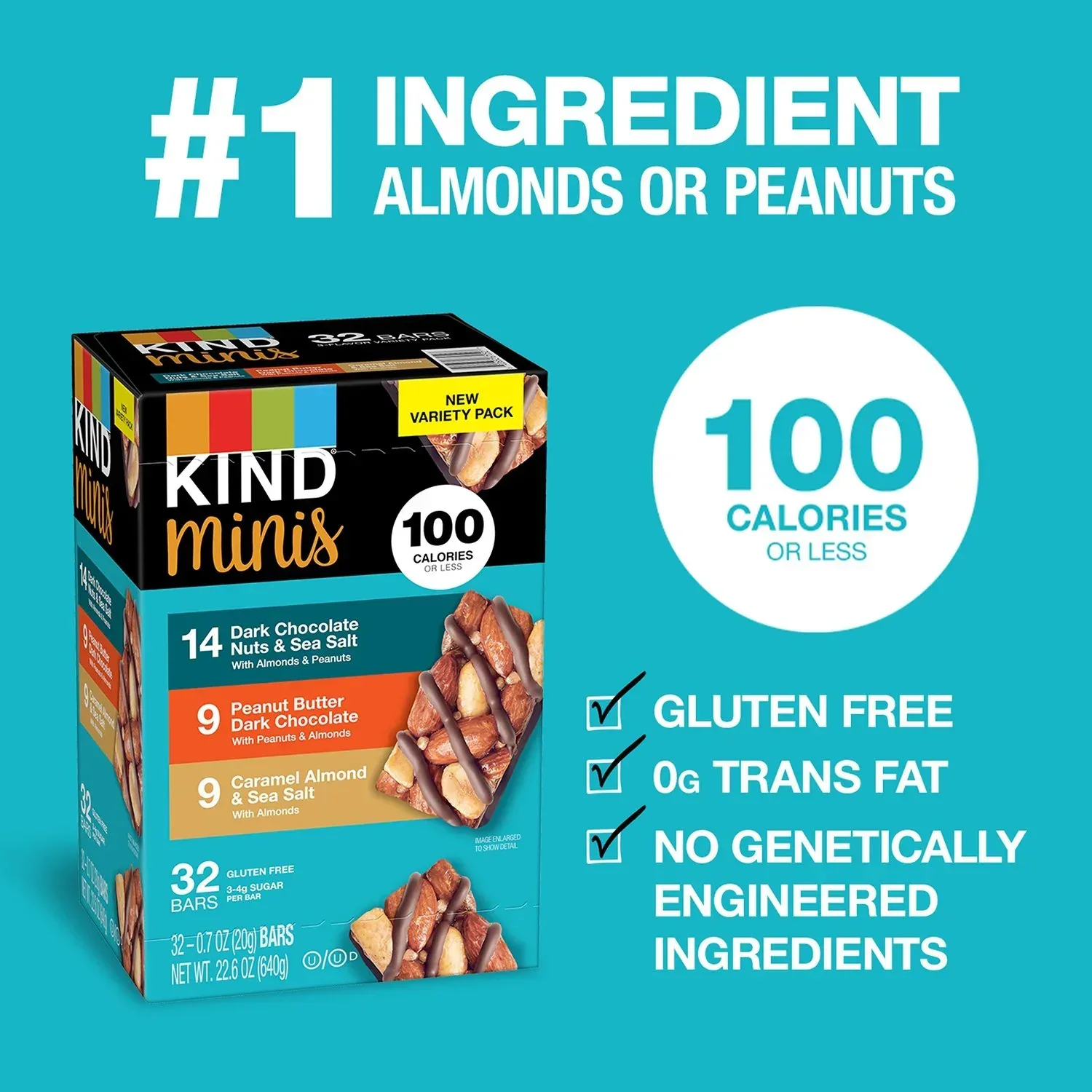 KIND Snacks Mini Nut Bar, Variety Pack, 32 ct. - Image 5