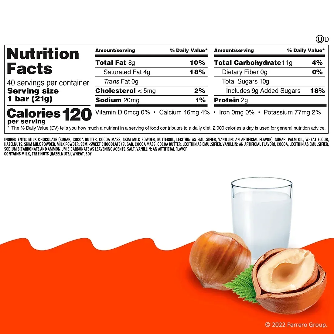 Kinder Bueno Cripsy Creamy Chocolate Bars, Packs, 20 ct./1.5 oz. - Image 3