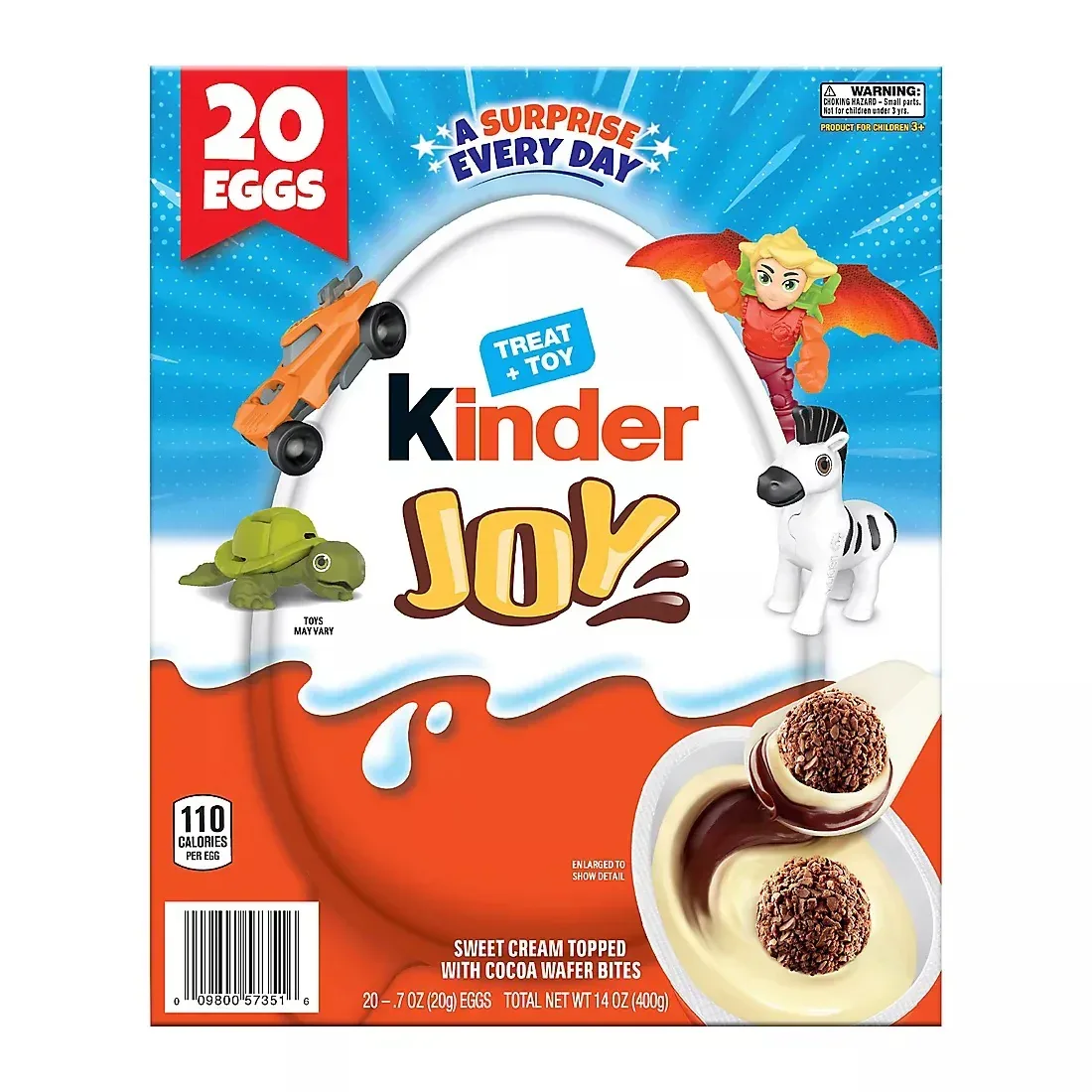 Kinder Joy Egg, Chocolate Candy & Toy, 20 ct./0.7 oz.