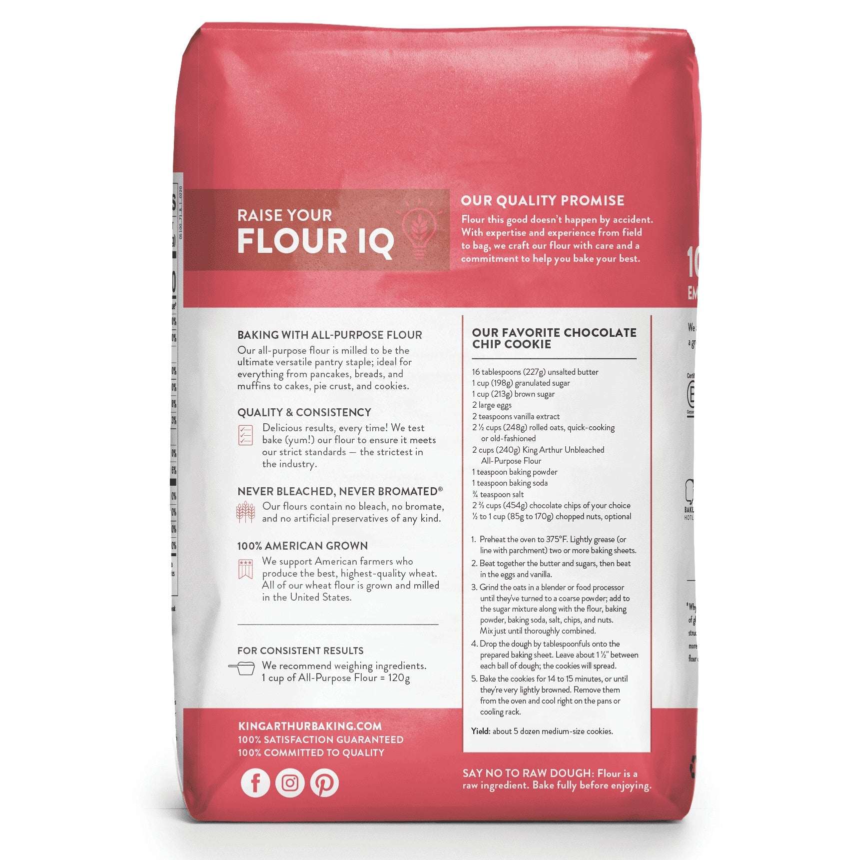 King Arthur Baking Company Non-GMO Project Verified, Certified Kosher Unbleached All Purpose Flour, 5 lb Bag - Image 11